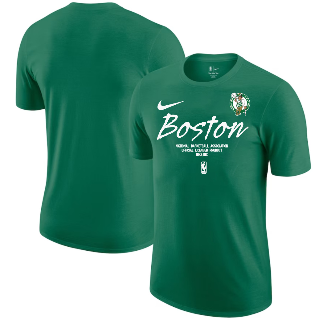 Men 2025 NBA Boston Celtics Green Nike T shirts style 3->nba t-shirts->Sports Accessory